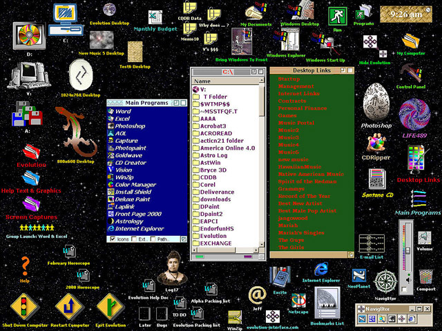 Evolution Interface Screenshot